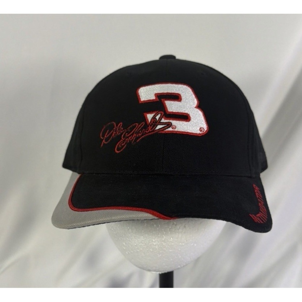 Vintage Dale Earnhardt Hat #3 Strapback Cap Hat Black Chase Authentics NASCAR